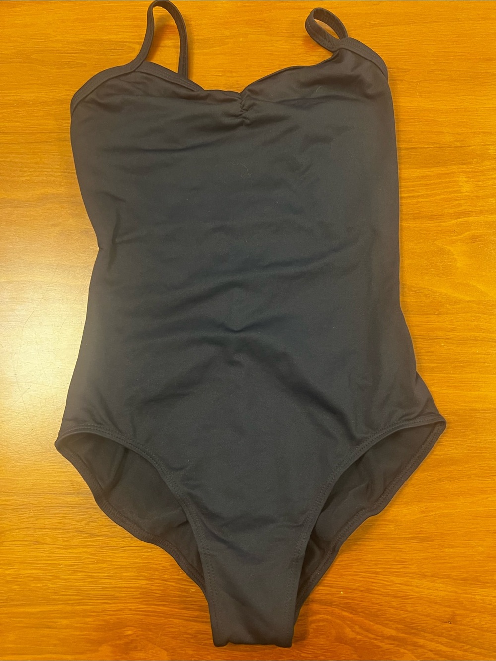 Só Dança Black Camisole Ballet Leotard - Ruched Back -